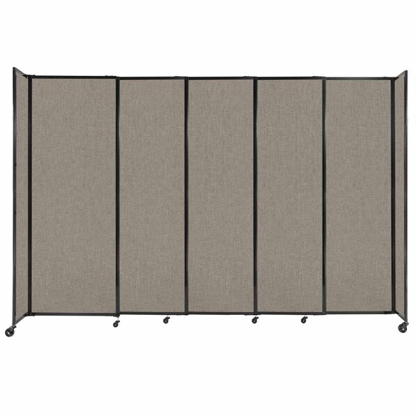 StraightWall Sliding Portable Partition 11'3" x 7'6" Warm Pebble Fabric